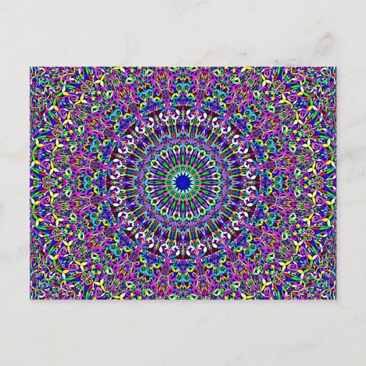 Happy Bohemisch Jungle Mandala Postkarte (Vorderseite)