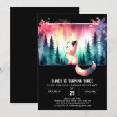 Happy Boho Cat Birthday Einladung (Vorne/Hinten)