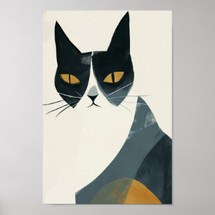 Happy Boho Cat Poster