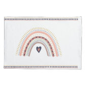 Happy Boho Rainbow Modern Minimal Trendy Chic Kissenbezug (Rückseite)