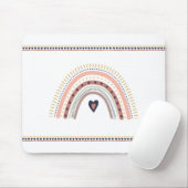Happy Boho Rainbow Modern Minimal Trendy Chic Mousepad (Mit Mouse)