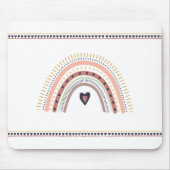 Happy Boho Rainbow Modern Minimal Trendy Chic Mousepad (Vorne)