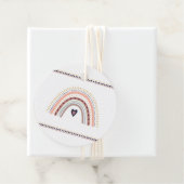 Happy Boho Rainbow Moderne Minimal Geburtstagspart Geschenkanhänger (Beispiel)