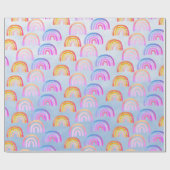 Happy Boho Rainbows & Big Blue Sky Geschenkpapier (Flach)