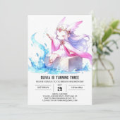 Happy Boho Wizard Birthday Einladung (Stehend Vorderseite)