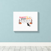 Happy Boo-Day Ghost Cat PNG - Spooky Niedlich Over Leinwanddruck (Insitu (Holzboden))