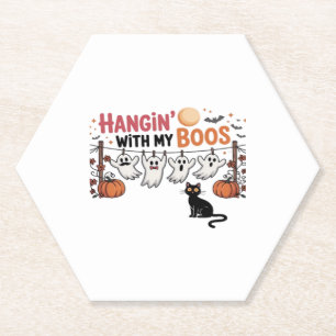 Happy Boo-Day Ghost Cat PNG - Spooky Niedlich Over Untersetzer