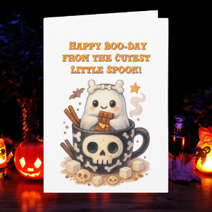Happy Boo Day Niedlich Ghost Foto Halloween-Karten Karte
