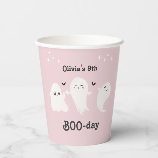Happy Boo Day | Spooky BOO Day Celebration Pappbecher (Rückseite)