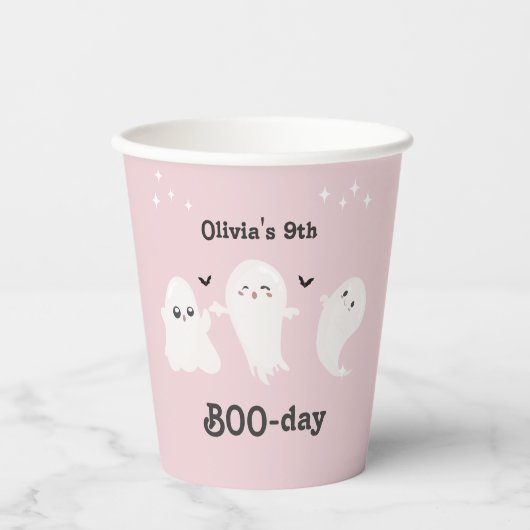 Happy Boo Day | Spooky BOO Day Celebration Pappbecher (Vorderseite)