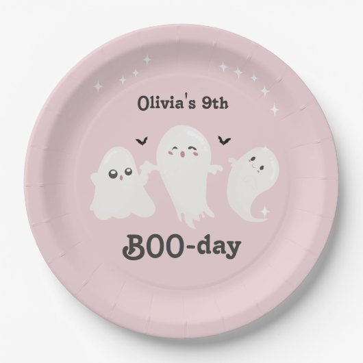 Happy Boo Day | Spooky BOO Day Celebration Pappteller (Vorderseite)