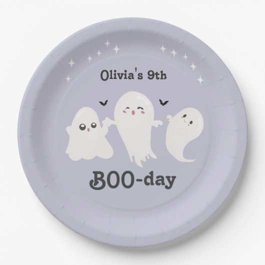 Happy Boo Day | Spooky BOO Day Celebration Pappteller (Vorderseite)