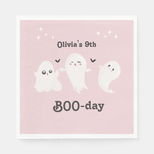 Happy Boo Day | Spooky BOO Day Celebration Serviette (Vorderseite)