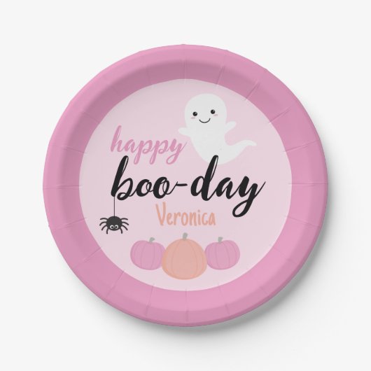 Happy Boo Day zum Geburtstag Pappteller (Vorderseite)