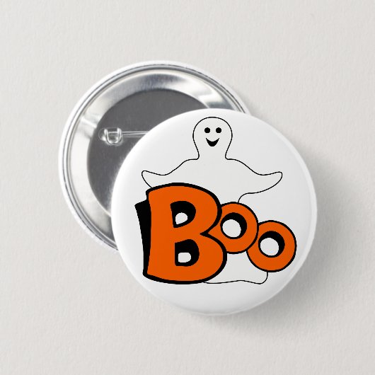 Happy Boo Ghost Button (Vorne & Hinten)