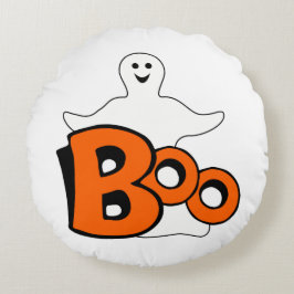 Happy Boo Ghost Rundes Kissen