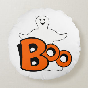 Happy Boo Ghost Rundes Kissen