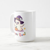 Happy Boo Niedlich Ghost Kaffeetasse (Vorderseite Links)