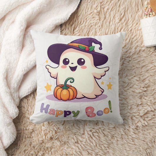 Happy Boo Niedlich Ghost Throw Kissen (Decke)