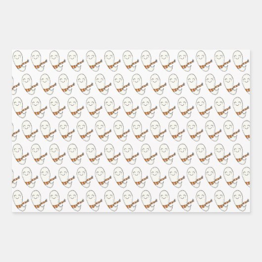 Happy Boo-thday Ghosts Geschenkpapier Set (Vorderseite 2)