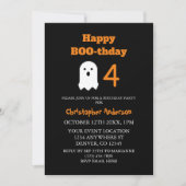Happy BOO-thday Halloween Geburtstag Einladung (Vorderseite)