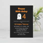 Happy BOO-thday Halloween Geburtstag Einladung (Stehend Vorderseite)