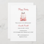 Happy Booday Einladung, Halloween Geburtstag Einladung (Vorne/Hinten)