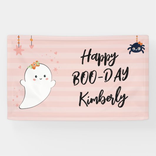 Happy Booday Halloween Geburtstag Banner (Horizontal)