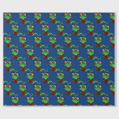 Happy Bookworm Aquamarin Geschenkpapier (Flach)