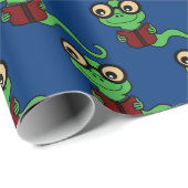 Happy Bookworm Aquamarin Geschenkpapier (Rolleneckpunkt)