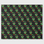 Happy Bookworm Black Geschenkpapier (Flach)
