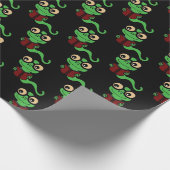 Happy Bookworm Black Geschenkpapier (Ecke)