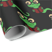 Happy Bookworm Black Geschenkpapier (Rolleneckpunkt)