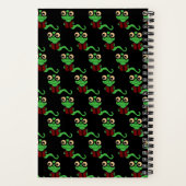 Happy Bookworm Black Notizblock (Rückseite)