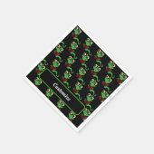 Happy Bookworm Black Serviette (Ecke)