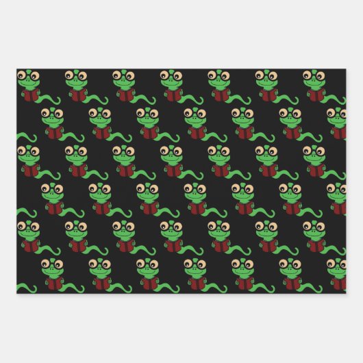 Happy Bookworm Collection Geschenkpapier Set (Vorderseite 2)