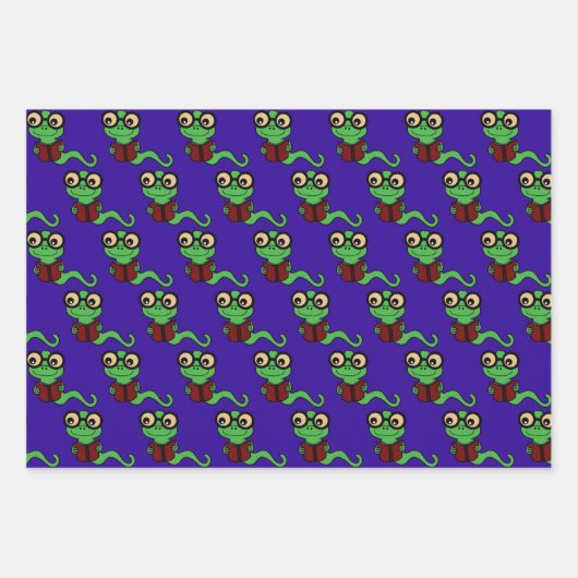 Happy Bookworm Collection Geschenkpapier Set (Vorderseite)