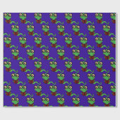 Happy Bookworm Lila Geschenkpapier (Flach)