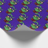 Happy Bookworm Lila Geschenkpapier (Ecke)