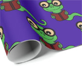 Happy Bookworm Lila Geschenkpapier (Rolleneckpunkt)