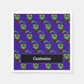 Happy Bookworm Lila Serviette (Vorderseite)