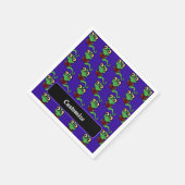 Happy Bookworm Lila Serviette (Ecke)