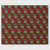 Happy Bookworm Red Geschenkpapier (Flach)