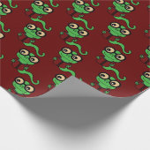 Happy Bookworm Red Geschenkpapier (Ecke)