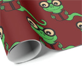 Happy Bookworm Red Geschenkpapier (Rolleneckpunkt)
