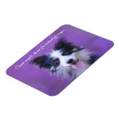Happy Border Collie Dog, Angel with Fur Magnet (Linke Seite)