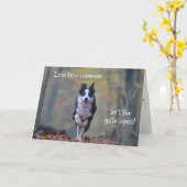 Happy Border Collie Geburtstagkarte Karte (Gelbe Blume)