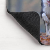 Happy Border Collie Hund läuft und spielt Mousepad (Ecke)
