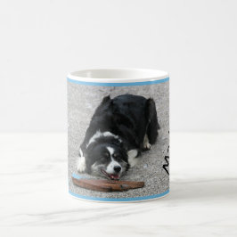 Happy Border Collie Hund mit Ihrem Namen Kaffeetasse