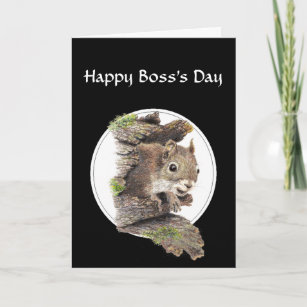 Happy Boss Day, von allen uns Sorten Nüsse - Eichh Karte